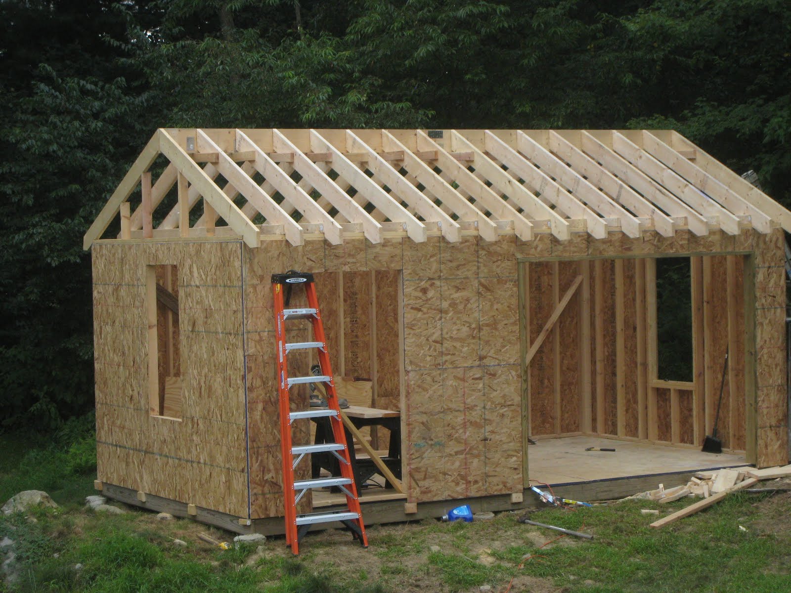 10 x 12 shed plans w garage door
