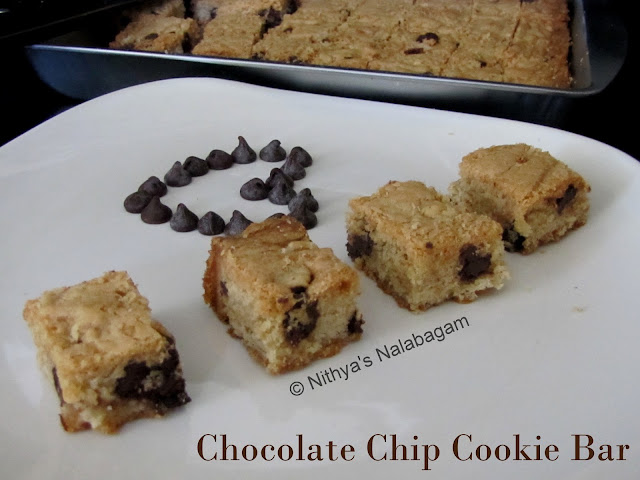 Chocolate chips Cookie bar