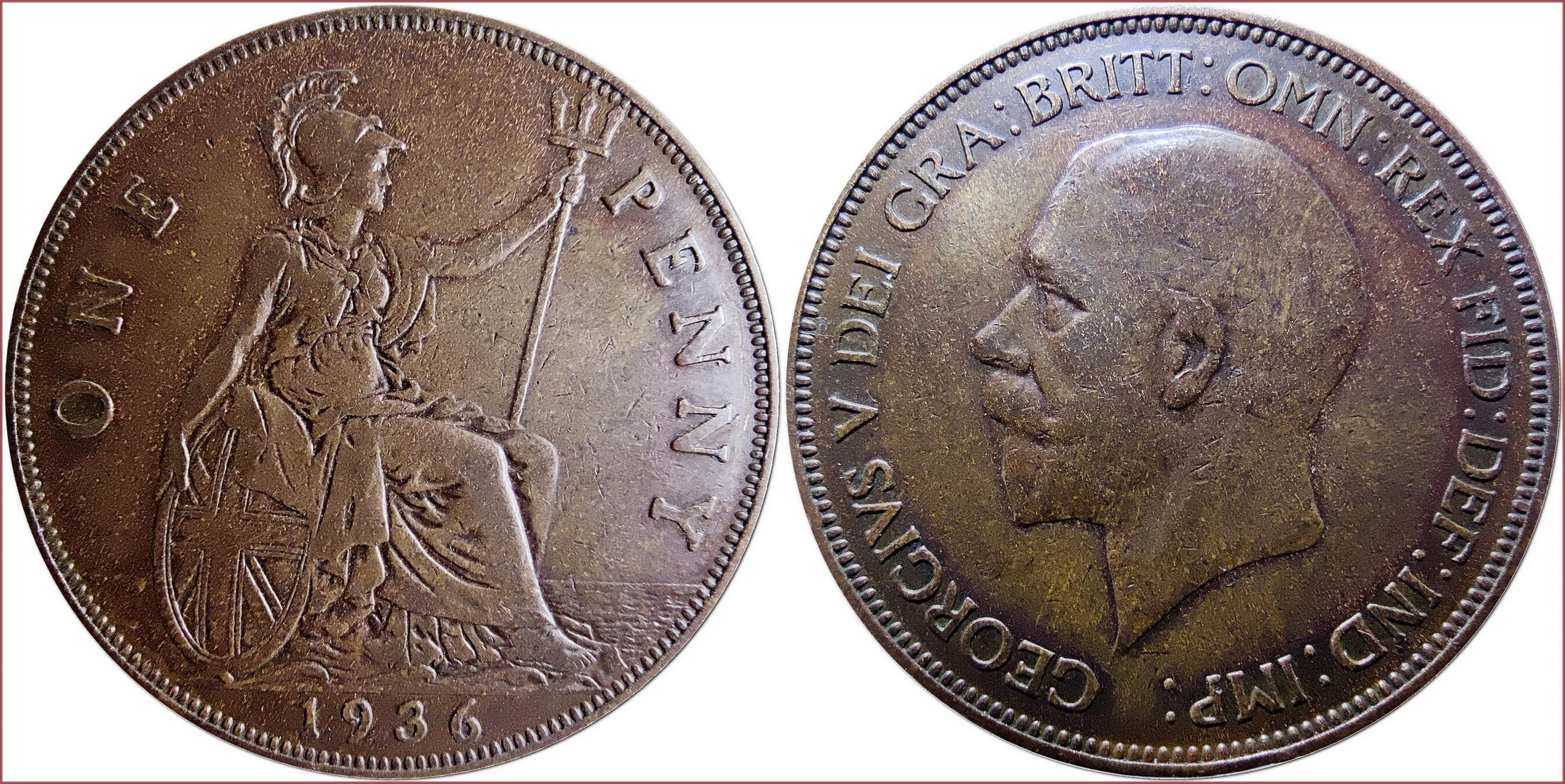 1 penny, 1936: United Kingdom