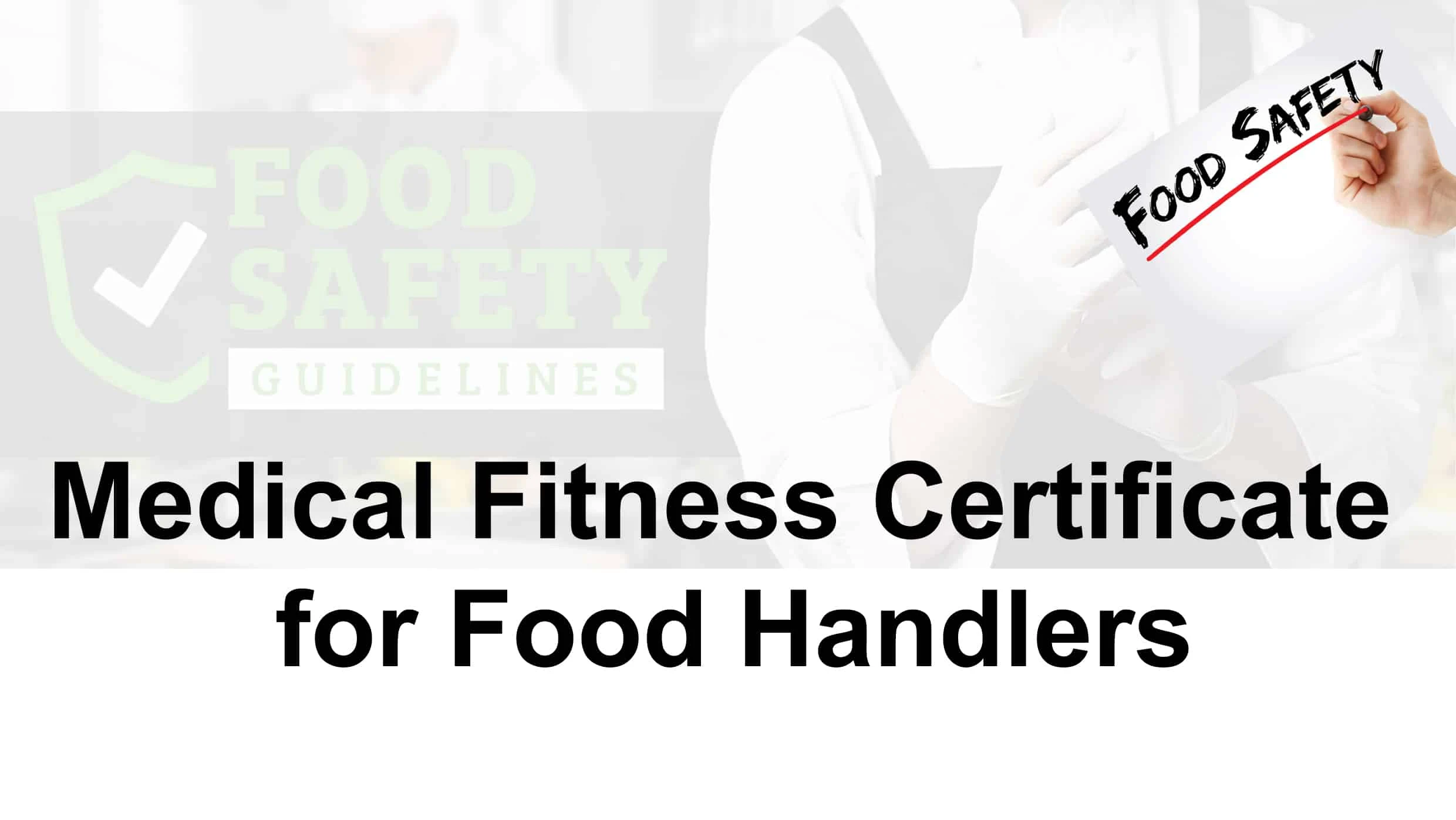 Medical Fitness Certificate for Food Handlers