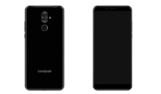 Coolpad Note 8 in black color variant two phones showing front and back