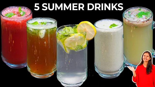 5 summer drinks in India in Hindi भारत में ग्रीष्मकालीन पर हिंदी में।