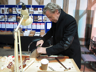 My high angle spokeshave being used to shape some rippled walnut.