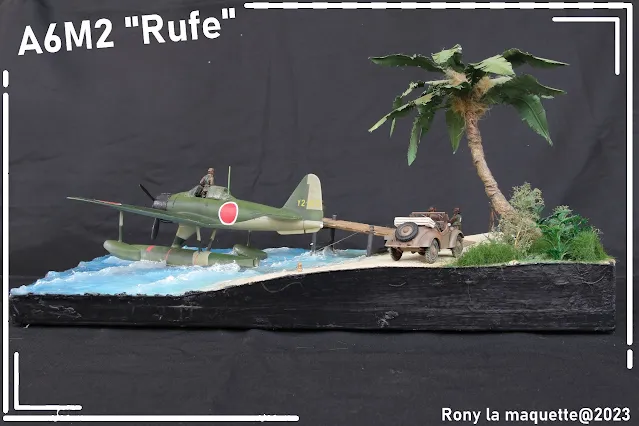 Diorama du A6M2-N Rufe de Tamiya au 1/48.