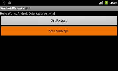 Set Screen in Landscape programmatically