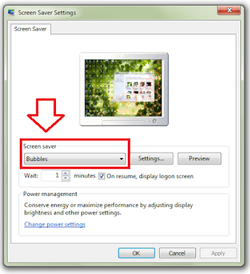 Bubbles screen saver