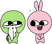 Tori and Kori, Tori and Kori Turtle Rabbit, Turtle Rabbit Emoji, Turtle Rabbit Love Story, Whatsapp Stickers Tori Kori, 토리와 코리의 알콩달콩 연애 이야기