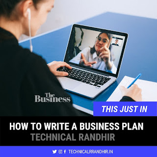 How to write a business plan