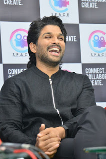 Allu Arjun in Black Dress at Navadeep's C-Space Launch