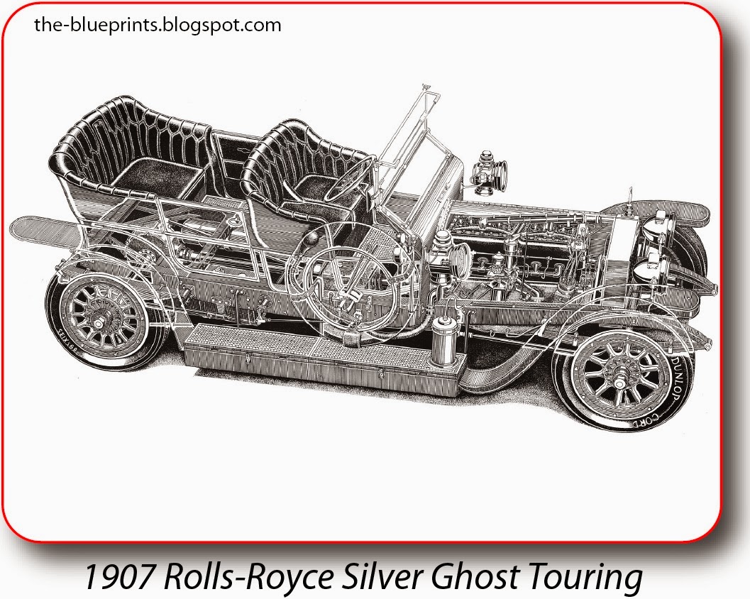 Vector Blueprints - Cars, Trucks, Busses and others: Rolls Royce