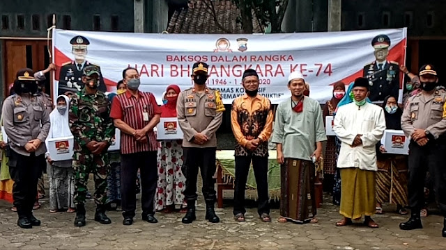 Rangkaian Baksos Hari Bhayangkara Ke 74 Polres Semarang, Terus Berbagi Kepada Masyarakat