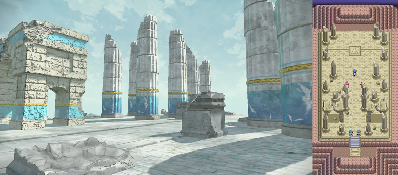 Comparação: Spear Pillar e Temple of Sinnoh