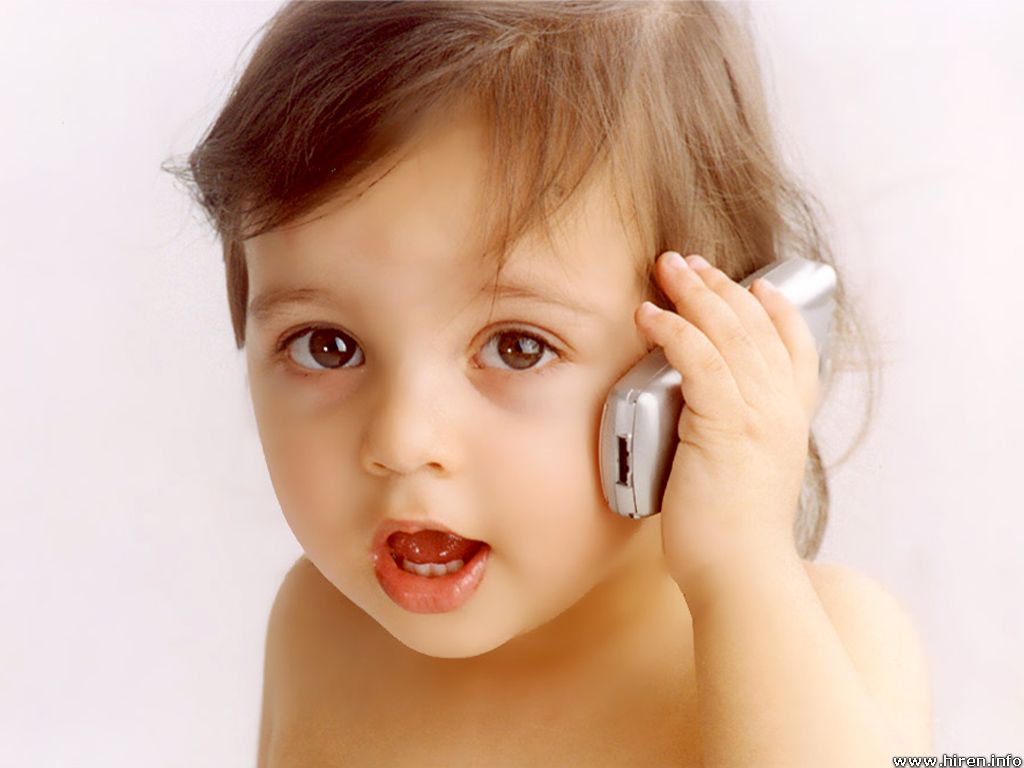 very cute baby on mobile