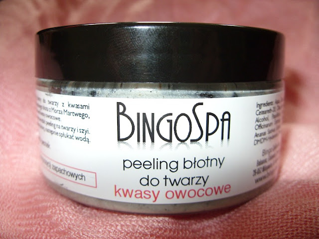 Recenzja: Peeling błotny do twarzy z kwasami owocowymi AHA, BingoSpa