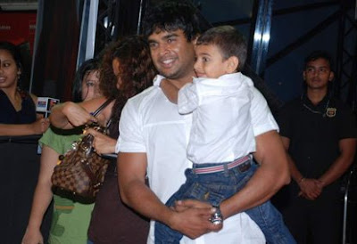Actor Madhavan Spotted With Wife and Kid in Mumbai