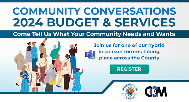 County Executive Elrich to Hold Eight Hybrid Forums to Seek Input on FY 2024 Operating Budget, Starting with Monday, Nov. 14, Forum in Wheaton