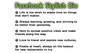 Facebook Stylish Bio Eye Catching Facebook Bio