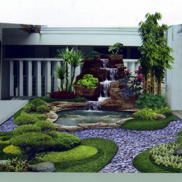 Foto model taman depan rumah Modern