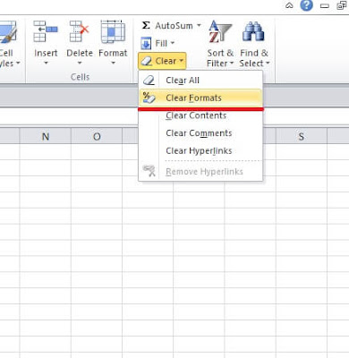 cara hapus format tabel di excel