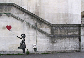 image: graffiti by Banksy, found on Filip Spagnoli's blog