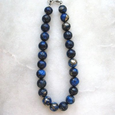 Jadecicada Lapis Pyrite Necklace 139