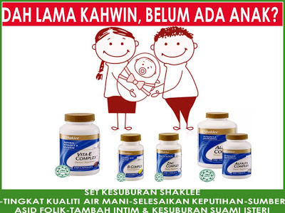 set kesuburan shaklee, cara cepat hamil, masalah kesuburan lelaki, punca haid tak teratur, cara banyakkan air mani, kelebihan GLA Shaklee, kelebihan zinc shaklee, asid folik untuk mengandung, tips cepat hamil, tips nak mengandung