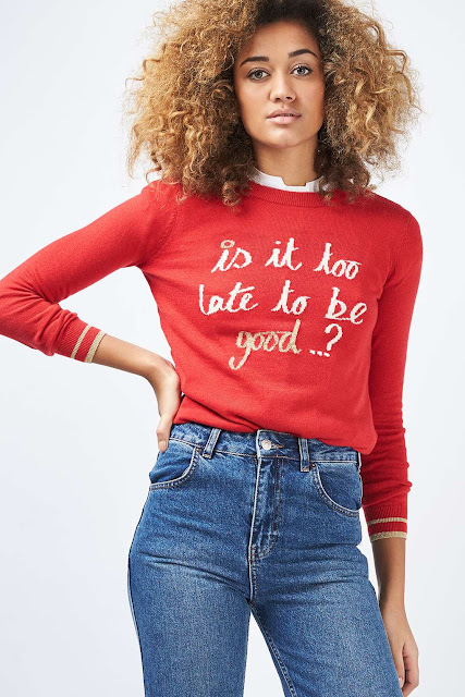 topshop red christmas jumper, red christmas jumper, 