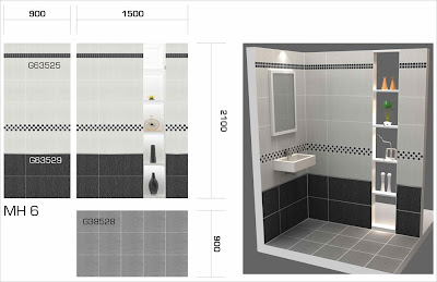 Ốp lát gạch Taicera-phối cảnh tuyệt đẹp MH-6