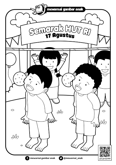 Mewarnai Gambar Anak Mewarnai Gambar Lomba 17 Agustus 