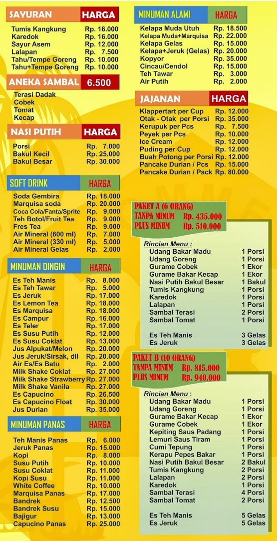 Daftar Harga Menu Gubug Mang Engking Terbaru dan 