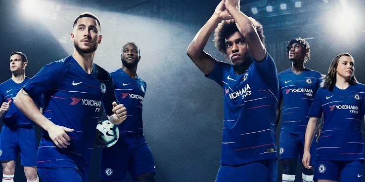  Yang akan saya share kali ini adalah termasuk kedalam home kits Chelsea FC 2018/19 Kit - Dream League Soccer Kits