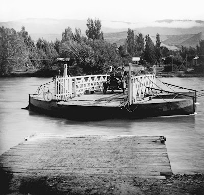 Lowburn Ferry, circa 1920, by JH Ingley