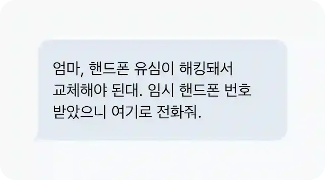 해킹 악용 신종 피싱 문자