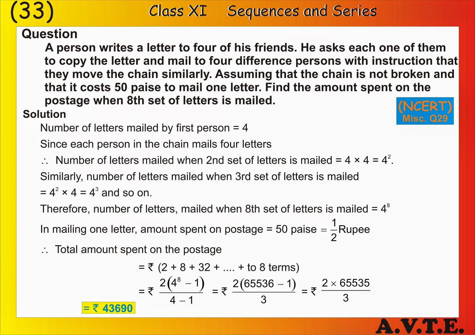 Maths4all: SEQUENCE & SERIES