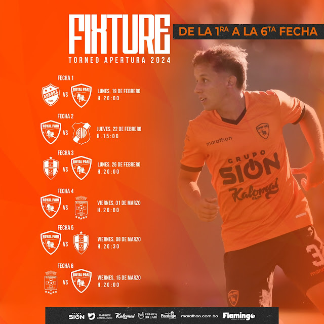 Fixture de Royal Pari Apertura 2024