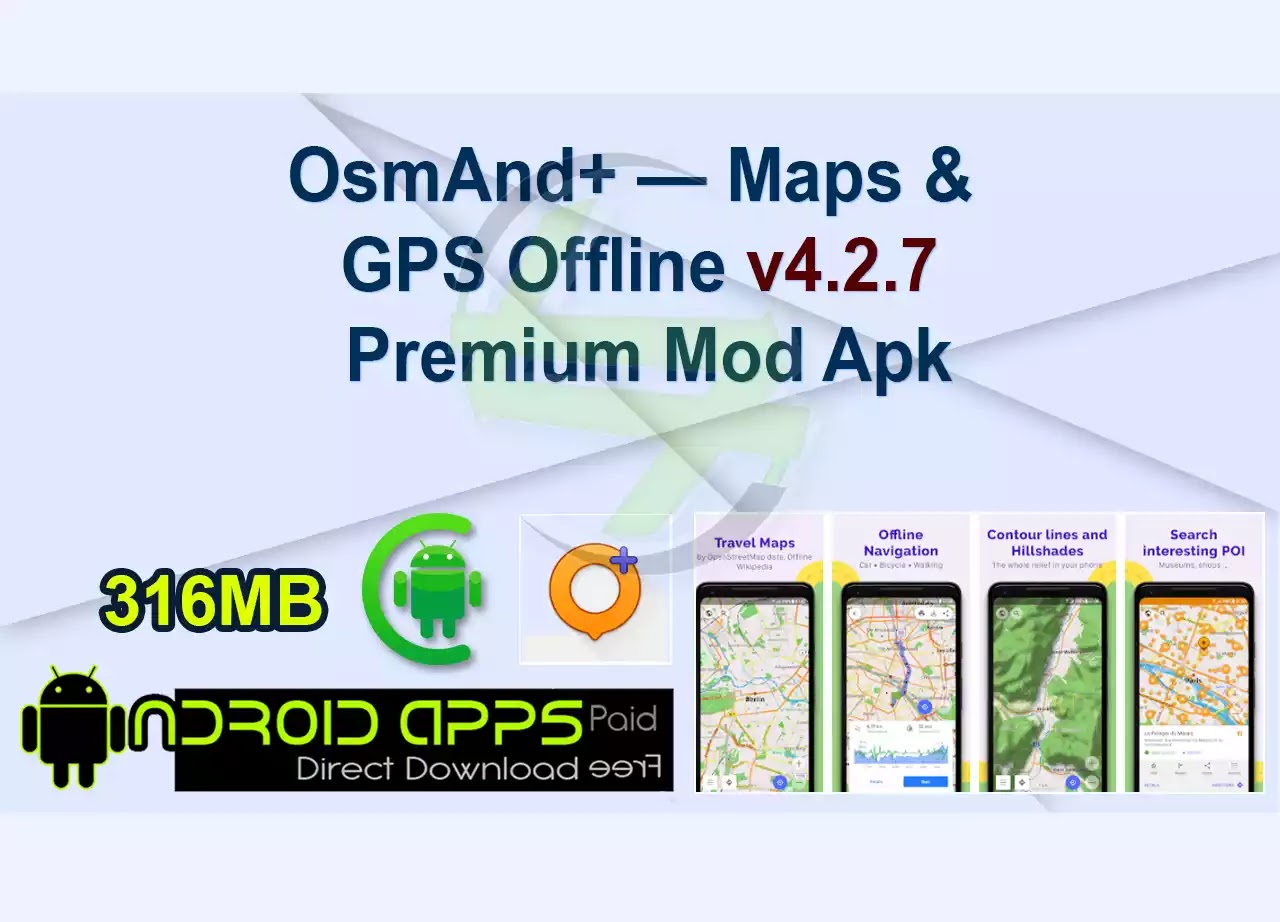 OsmAnd+ — Maps & GPS Offline v4.2.7 Premium Mod Apk