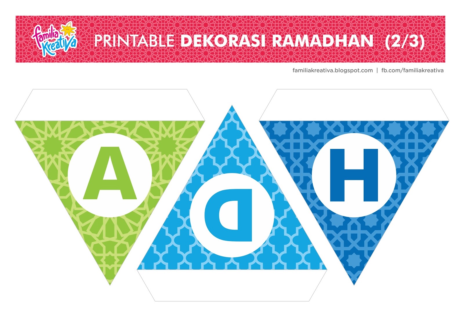 Download Gratis Seri Ramadhan - Bendera Dekorasi Ramadhan