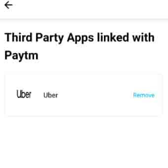 Third Party Remove Paytm