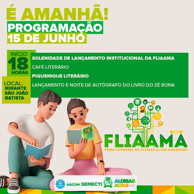 Prefeitura lança Feira Literária nesta quarta, em Aldeias Altas