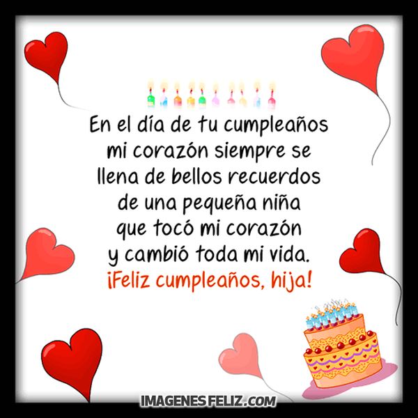 Feliz Cumpleaños Hija 💥【 IMÁGENES Feliz Cumpleaños