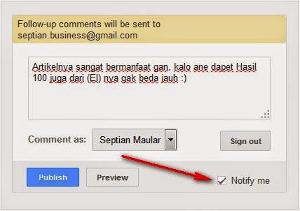 Cara Mengetahui Pemberitahuan Komentar Blog  Materi 
