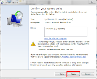 Cara mengaktifkan restore point Windows 10