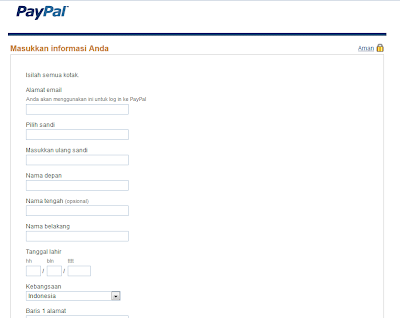 Cara Membuat Akun Paypal