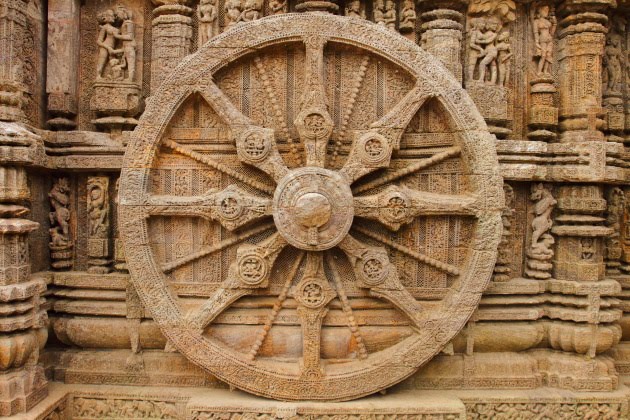 Konark Sun Temple chariot wheel and Erotica Sculptures