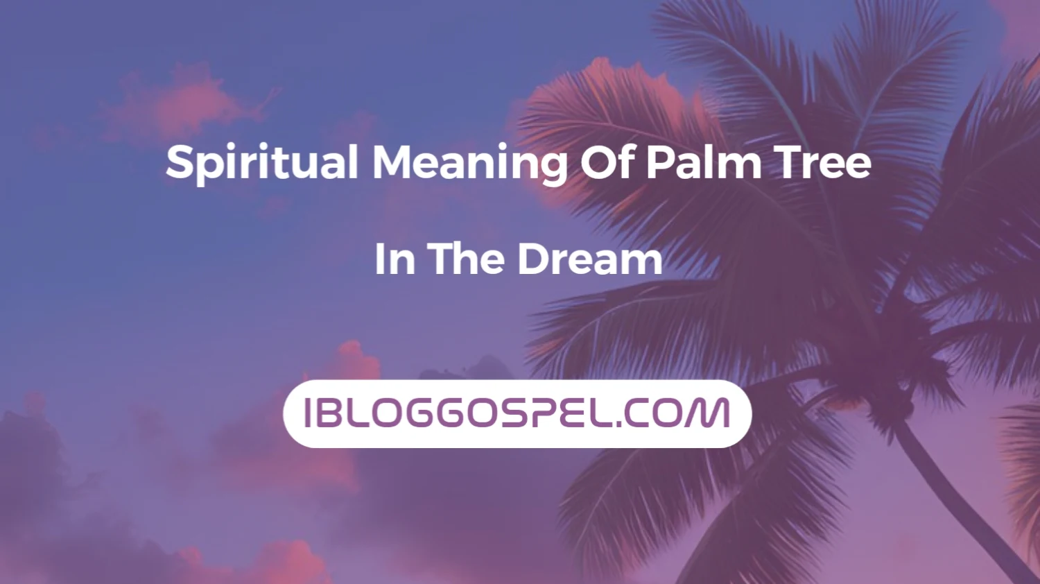 Biblical Spiritual Meaning Of Palm Tree In Dreams