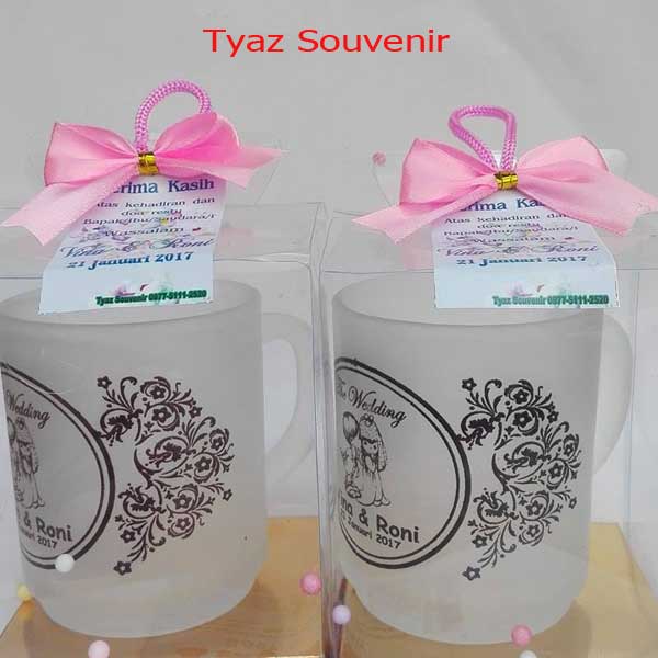 JUAL GELAS SOUVENIR PERNIKAHAN ANNIVERSARY BRAND 