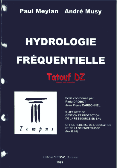 Livre : Hydrologie fréquentielle '' André Musy & Paul  Meylan'' en PDF