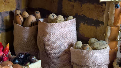 Casetta presepe antichi mestieri dell'agricoltore, il fruttivendolo - banco frutta e verdura 29