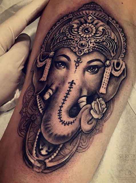 Tatuagem Ganesha: 60 ideias masculinas