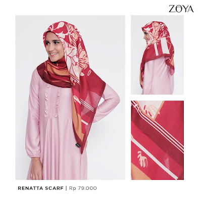 scarf zoya, segiempat zoya, kerudung zoya terbaru, koleksi terbaru zoya 2018